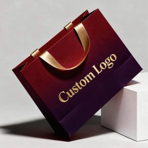 自有工厂制作的烫金logo 纸质礼袋